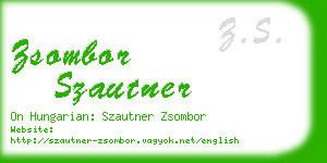 zsombor szautner business card